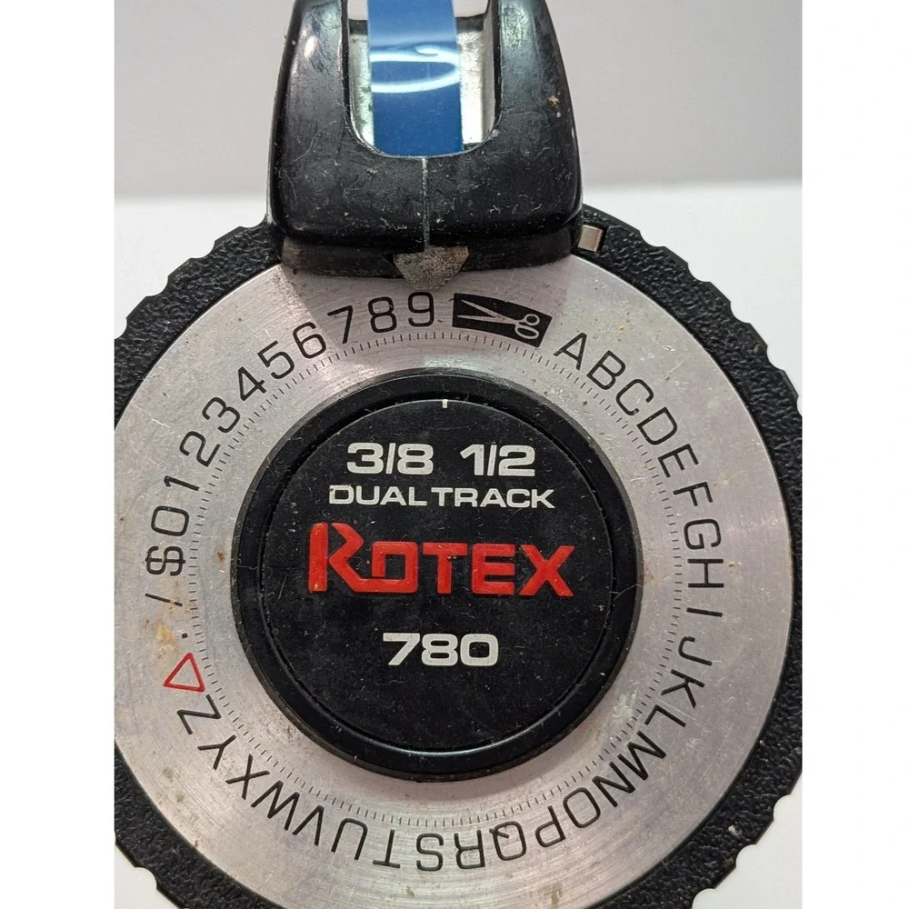 Rotex 780 Label Maker Unisex OS Black Good Vintage Dual Track Embossing Tool